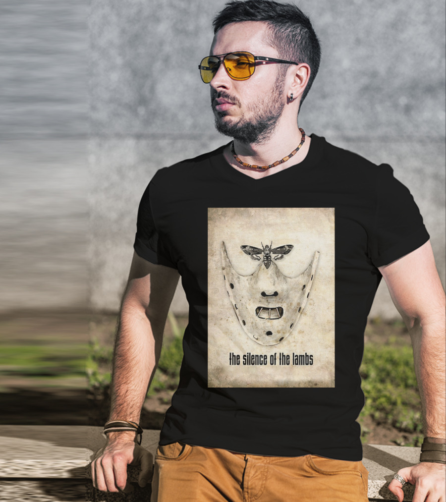 The Silence Of The Lambs Hannibal Lecter Mask With Death's-Head Hawkmoth T-Shirt