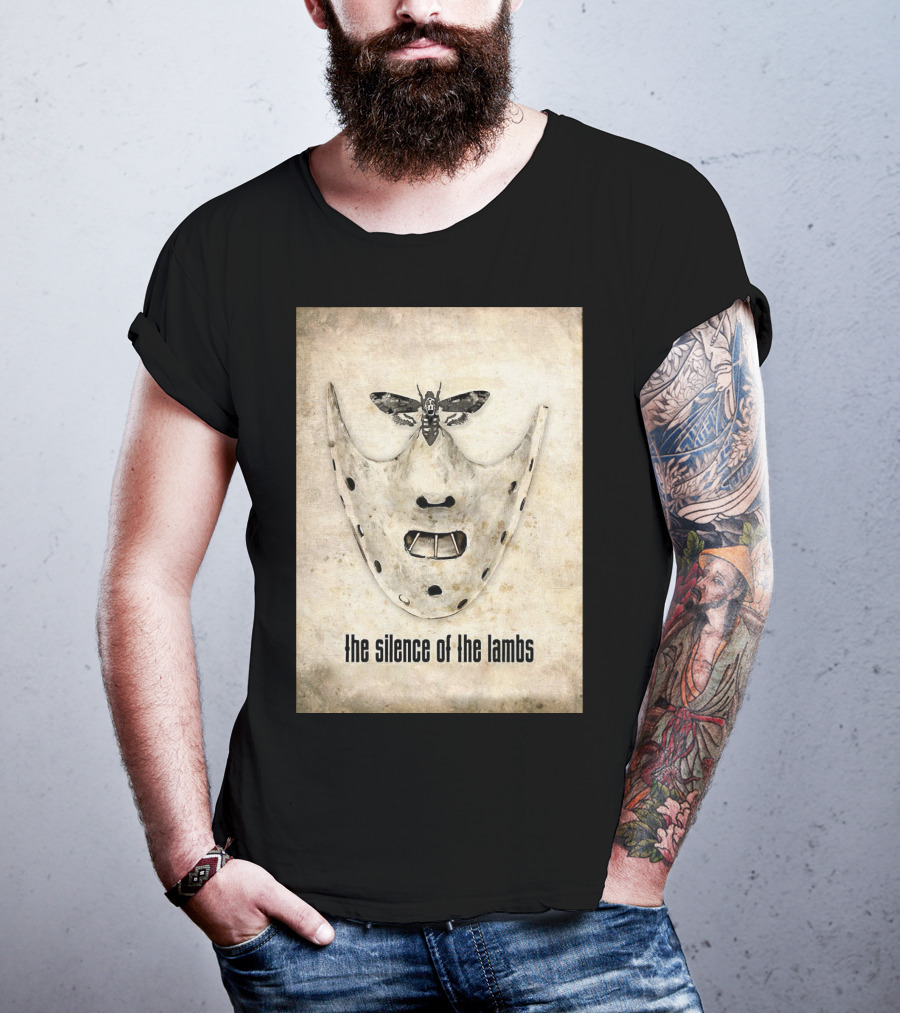The Silence Of The Lambs Hannibal Lecter Mask With Death's-Head Hawkmoth T-Shirt