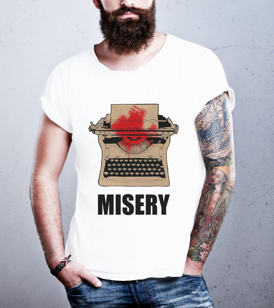 Misery Typewriter With Blood Splatter T-Shirt