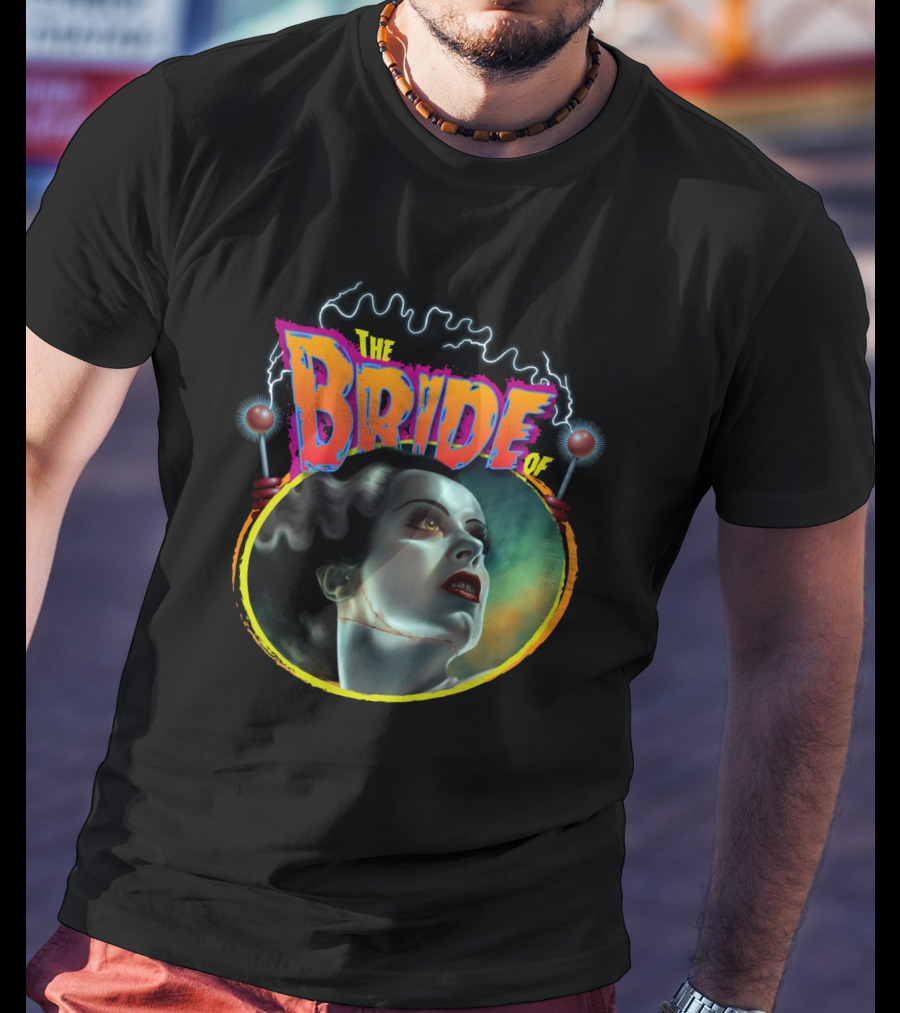 The Bride Of Frankenstein Retro Horror Movie T-Shirt