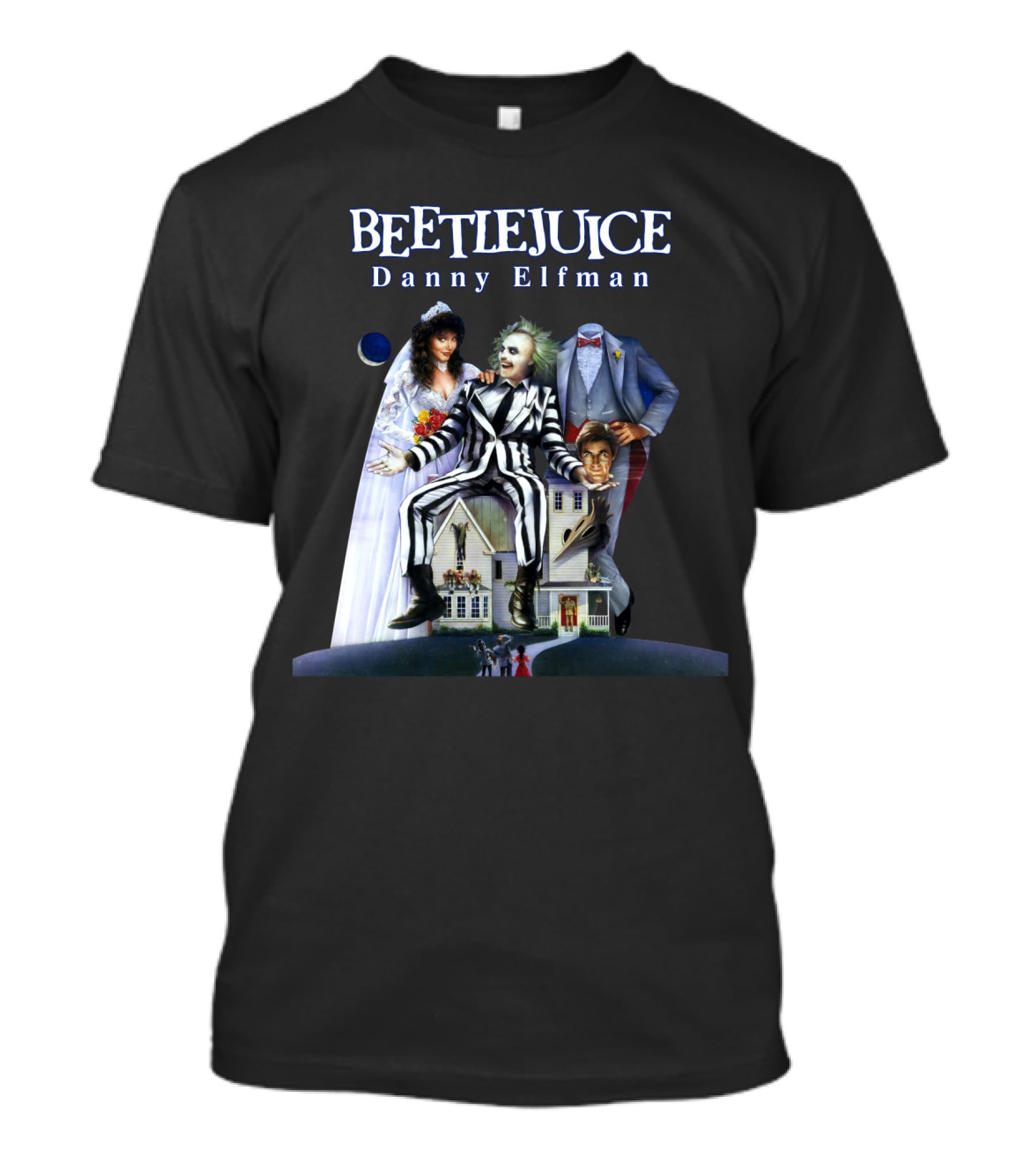 Beetlejuice Danny Elfman Striped Suit House Wedding Scene T-Shirt