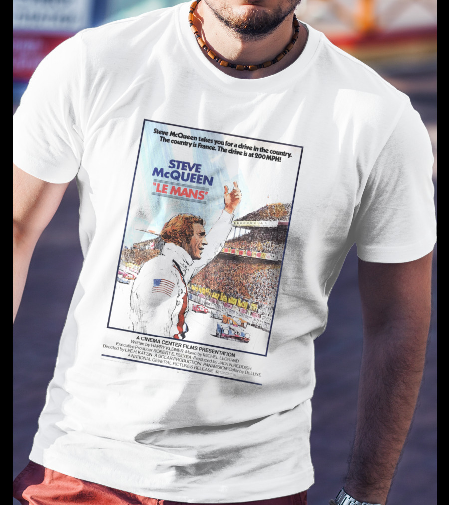 Steve McQueen Le Mans 1971 Racing Champion At 200 MPH T-Shirt