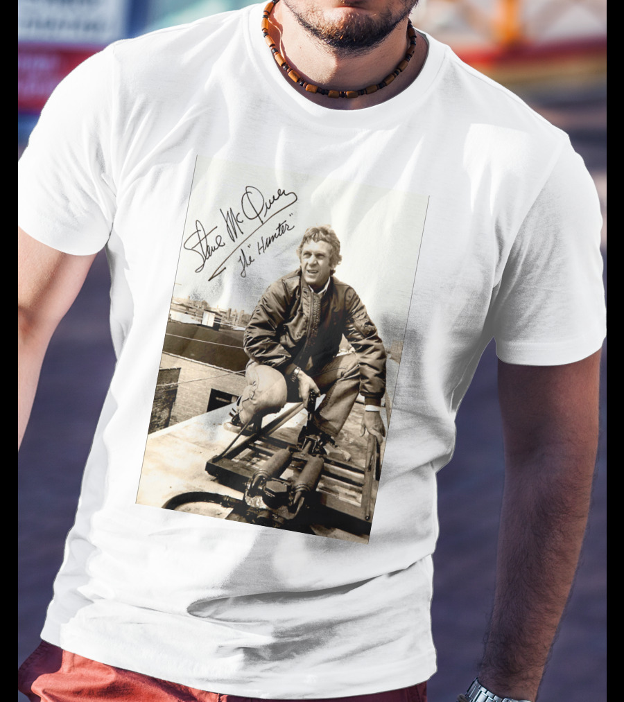 Steve McQueen The Hunter 1980 Signature Scene Photo T-Shirt