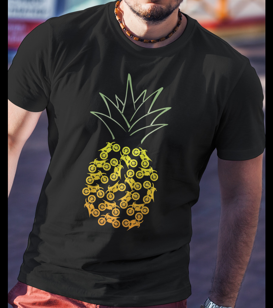 Motocross Pineapple Motorbike T-Shirt