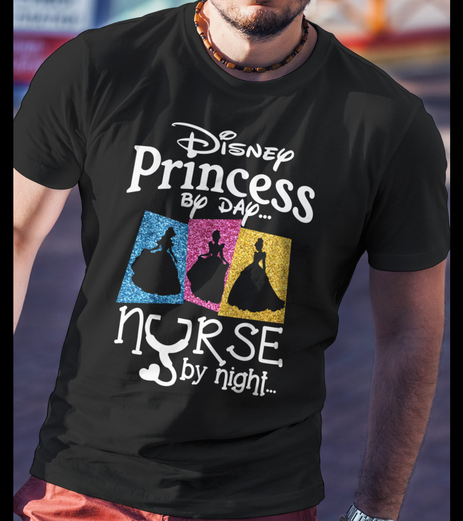 Disney Princess By Day Nurse By Night T-Shirt