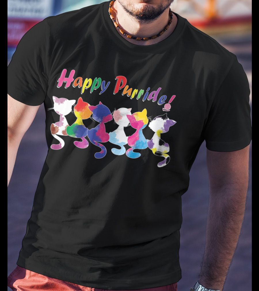 Happy Purride Rainbow Cats T-Shirt