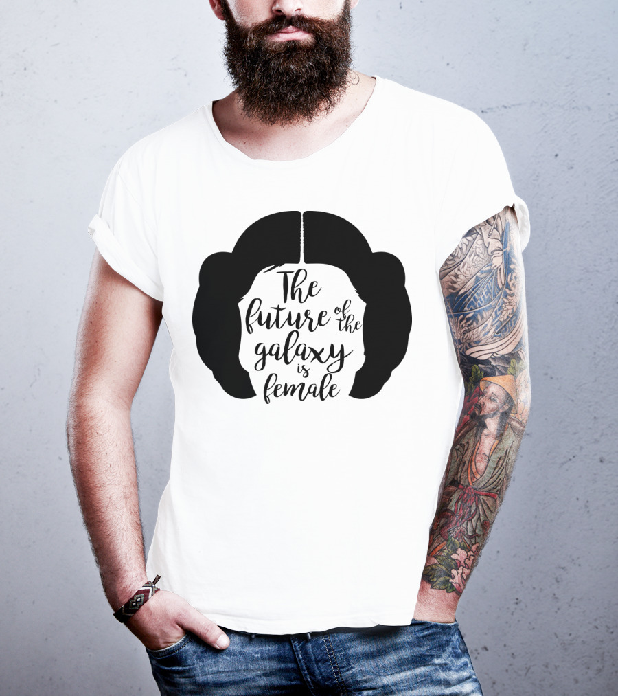 The Future Of The Galaxy Is Female Rebel Princess Leia Hair T-Shirt