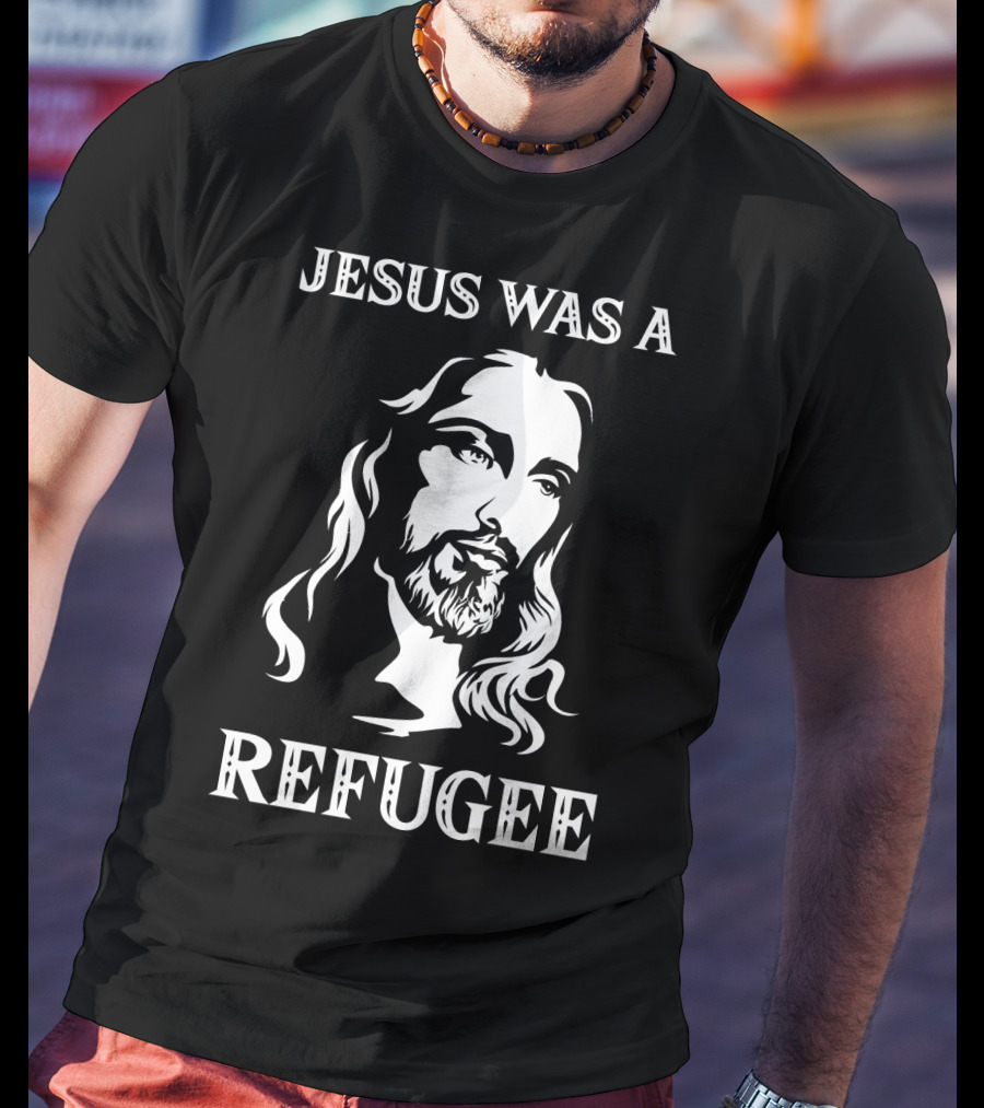 Jesus Was A Refugee Face Of Christ T-Shirt
