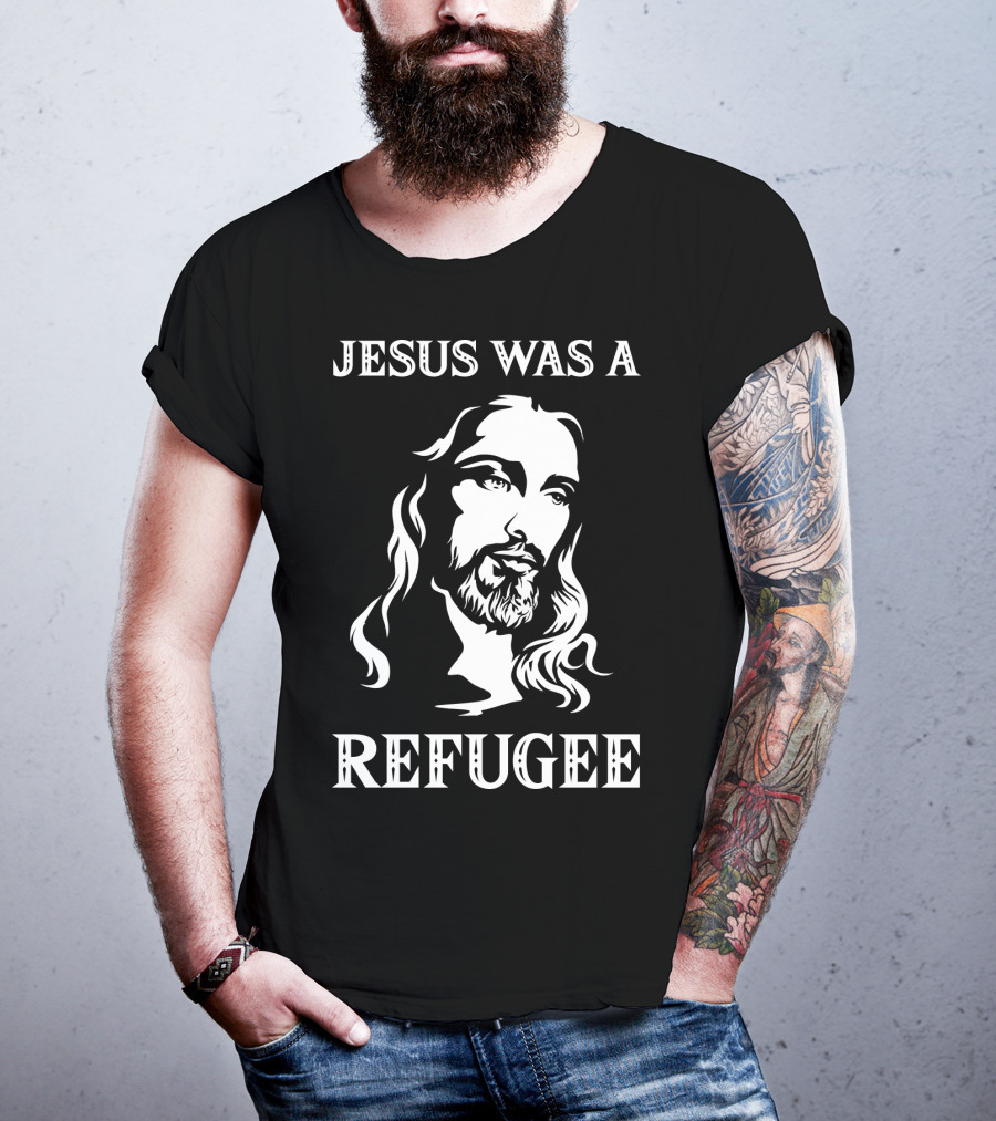 Jesus Was A Refugee Face Of Christ T-Shirt