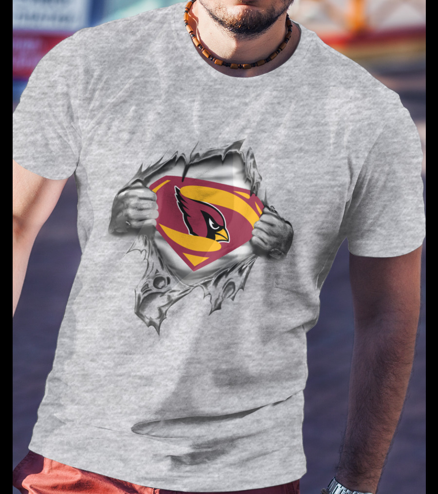 Cardinals Superhero Emblem With Superman Chest T-Shirt