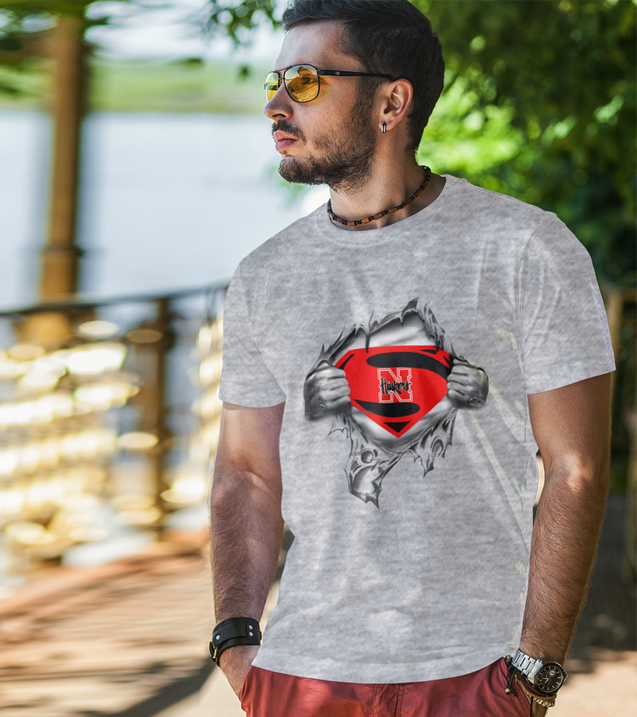 Huskers Superman N Logo Burst T-Shirt
