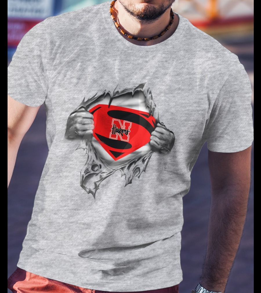 Huskers Superman N Logo Burst T-Shirt