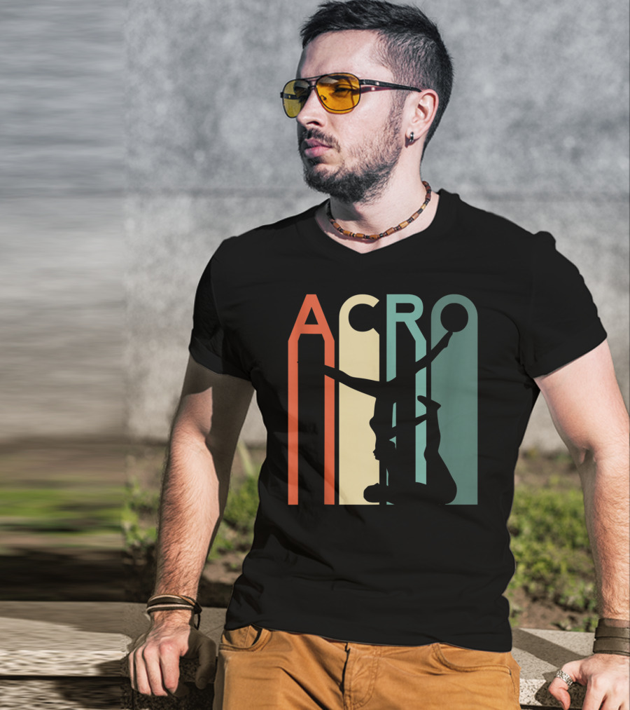 Acro Yoga Vintage Yoga Couple Hot Retro T-Shirt