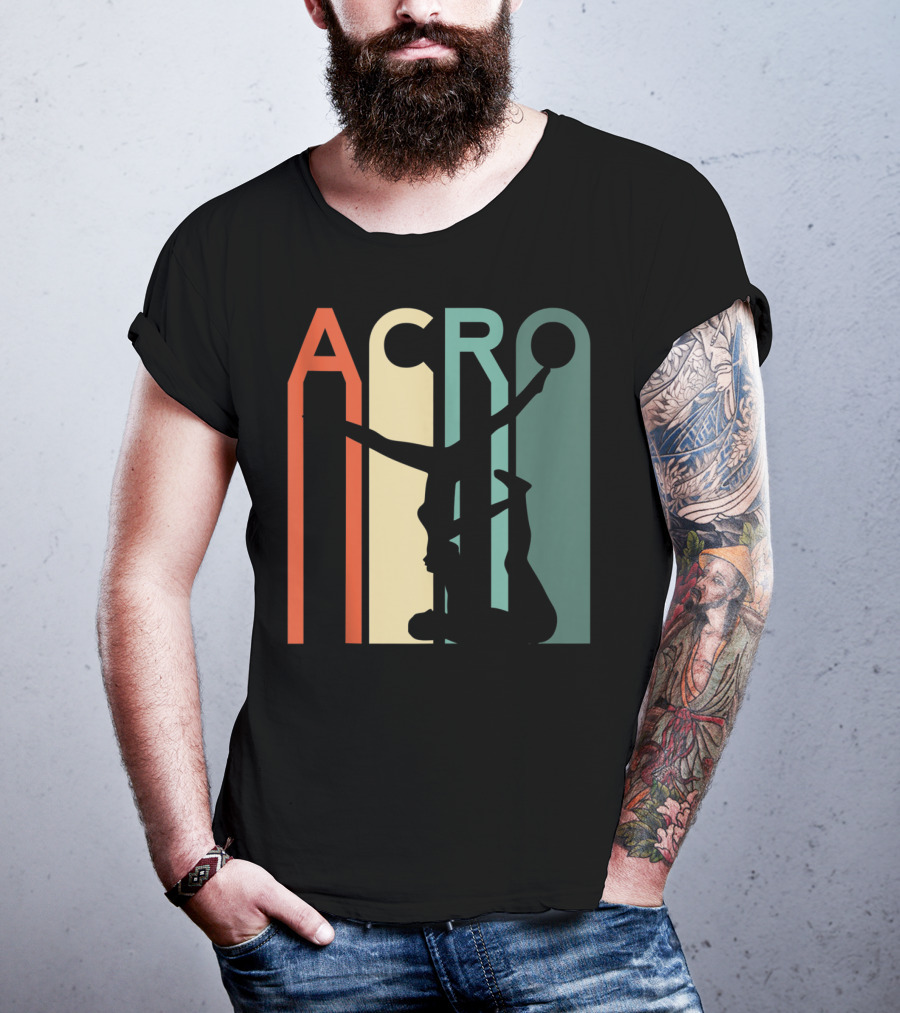 Acro Yoga Vintage Yoga Couple Hot Retro T-Shirt