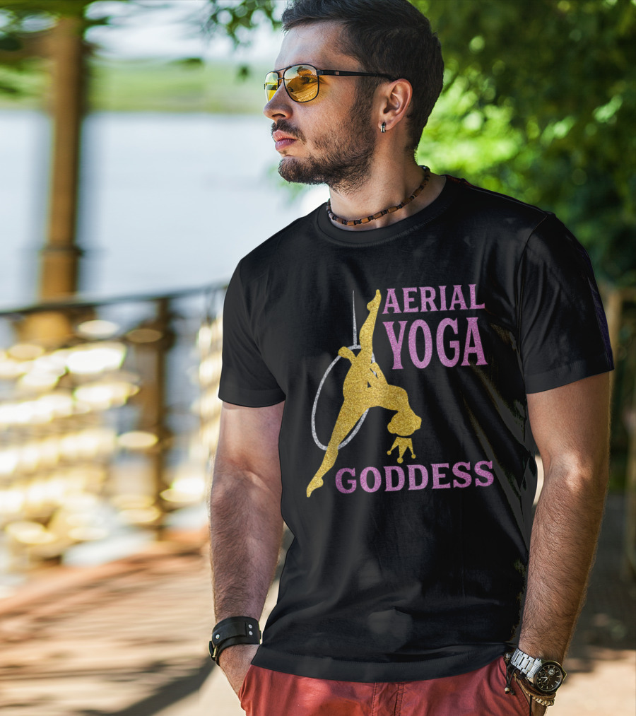 Aerial Yoga Goddess Flyoga Cute I Love T-Shirt