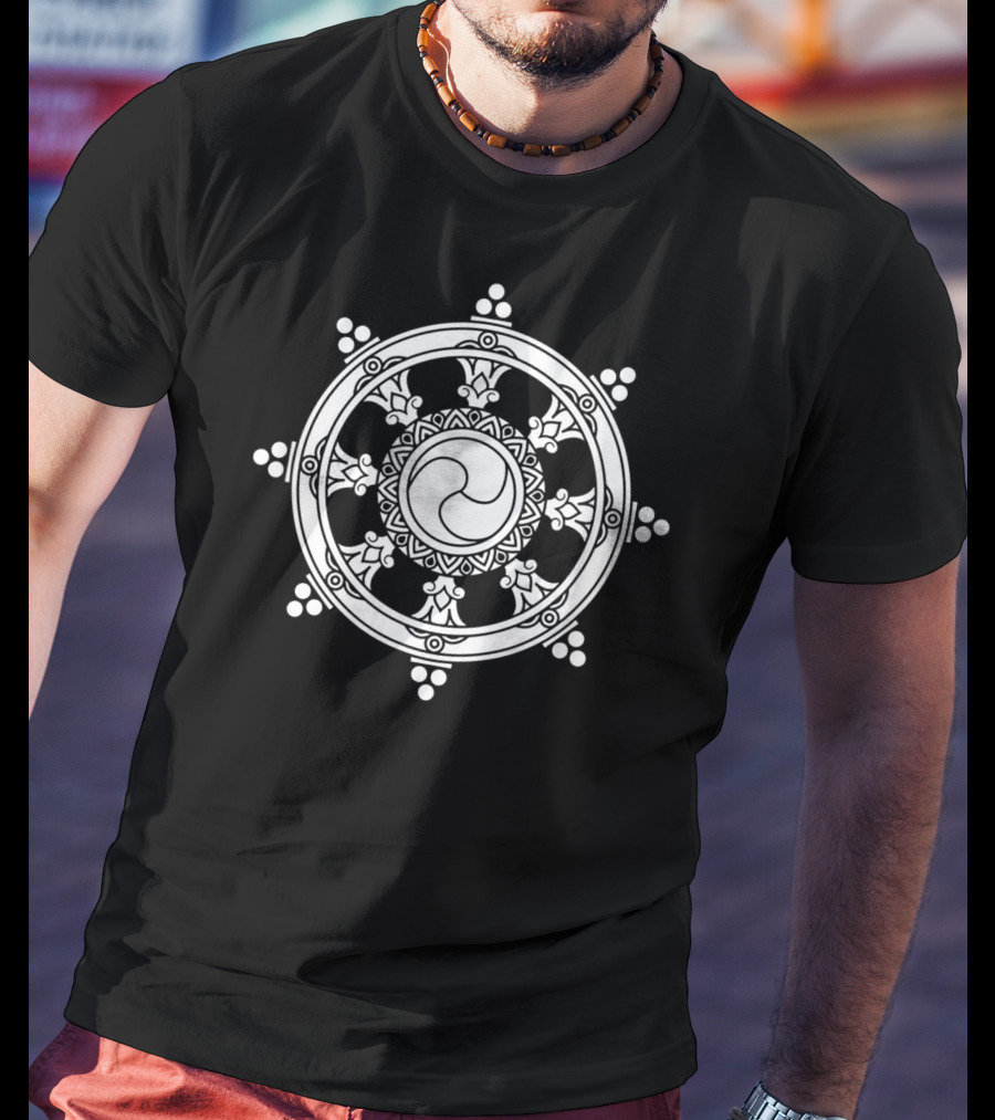 Dharma Wheel Buddhist Meditation Yoga Buddha T-Shirt