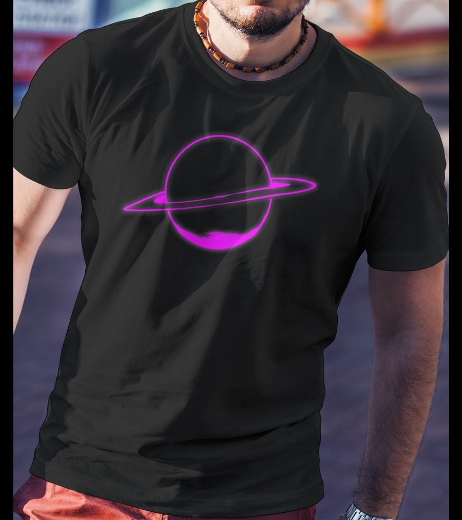 Eye Of Providence Flower Illuminati Yoga Goa Neon Planet Saturn T-Shirt