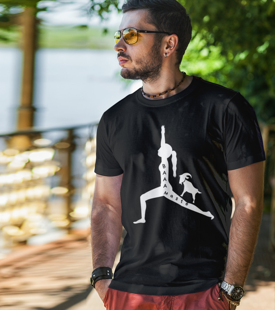 Baaamaste Funny Goat Yoga Lovers T-Shirt