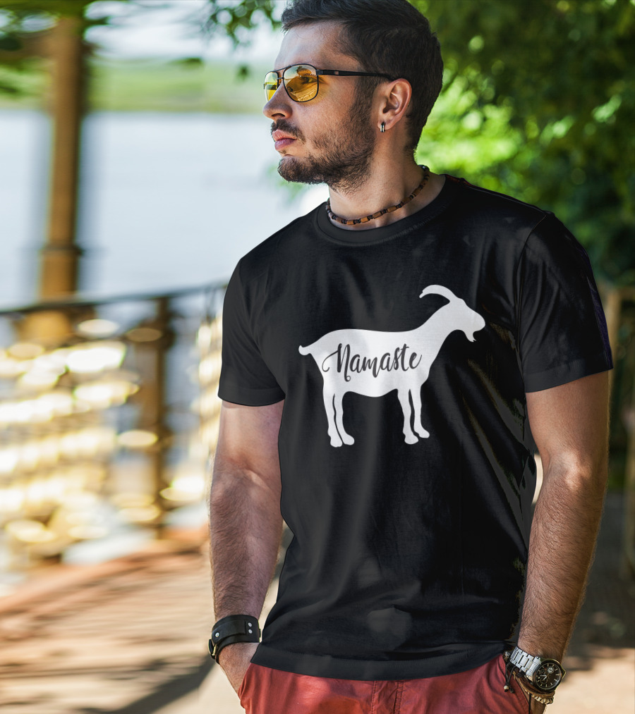 Goat Namaste Yoga Symbol T-Shirt