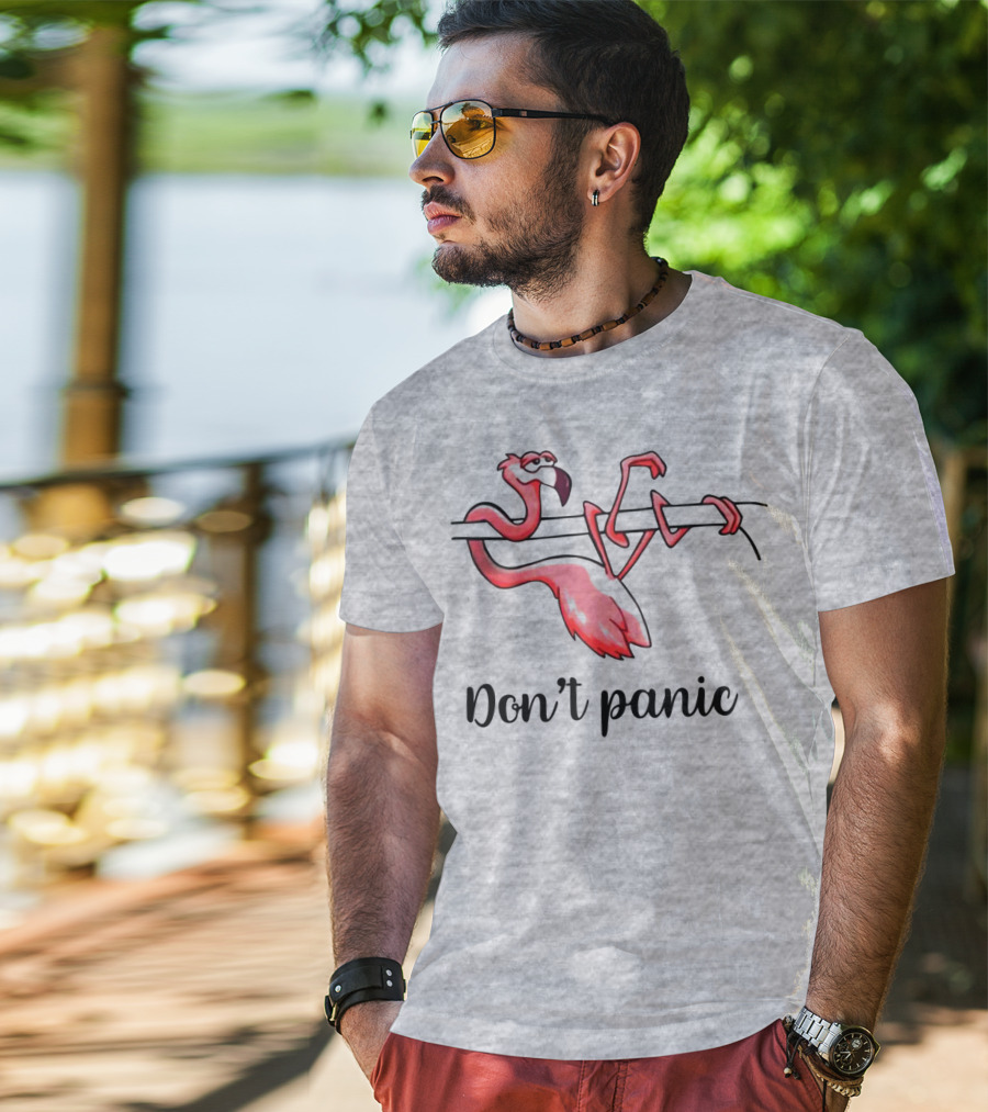 Flamingo Don't Panic T-Shirt