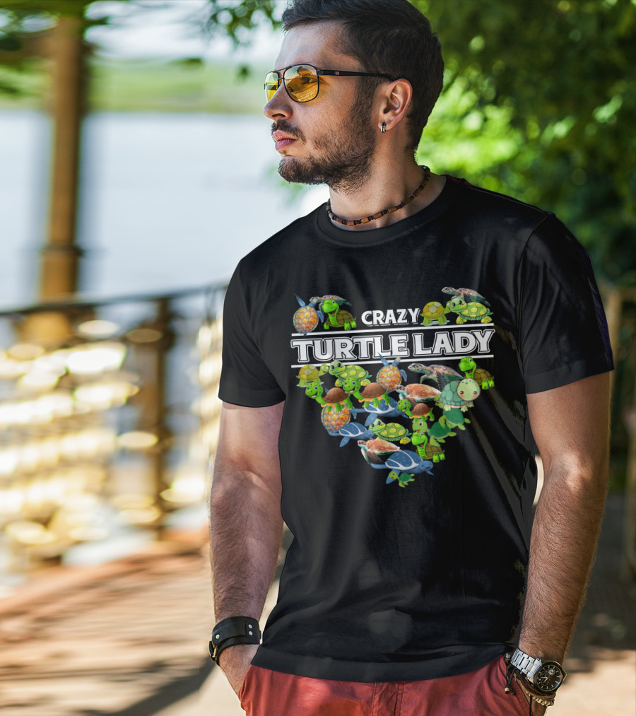 Crazy Turtle Lady Heartful Collection T-Shirt