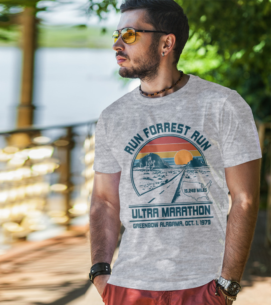 Run Forrest Run Ultra Marathon Greenbow Alabama Oct 1 1979 15,248 Miles T-Shirt