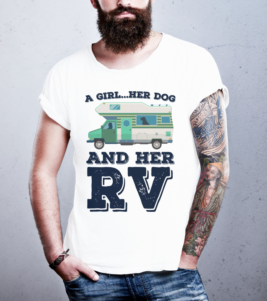 A Girl Her Dog And Her RV Adventure T-Shirt