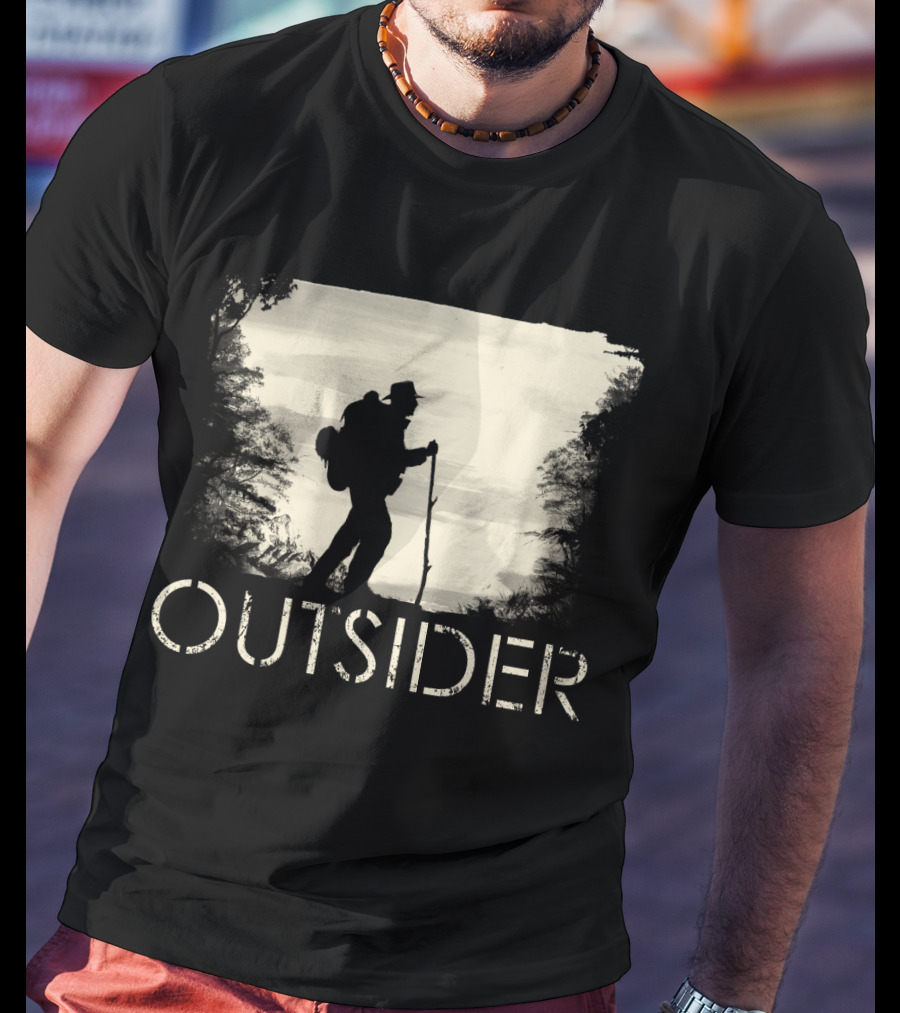 Outsider Hiking Adventure Silhouette Forest T-Shirt