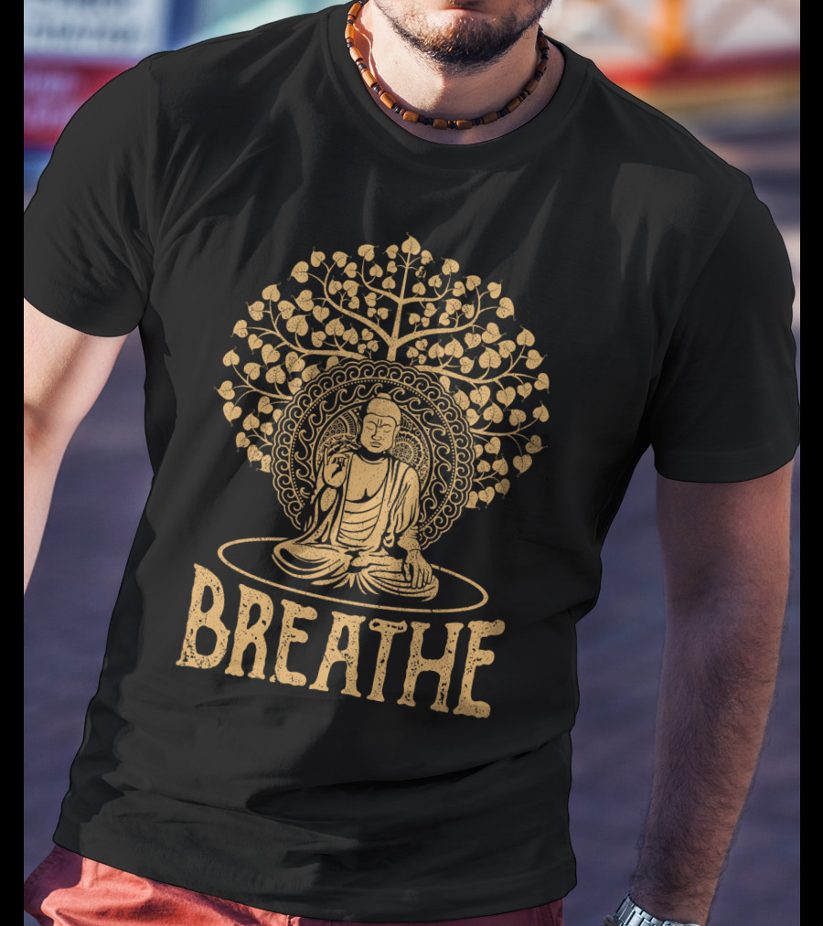 Breathe Buddha Under Bodhi Tree T-Shirt