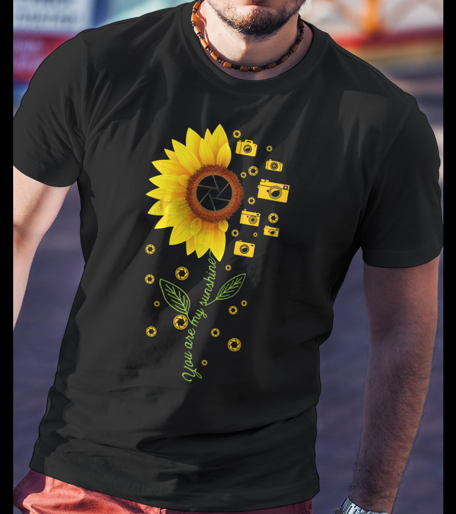 You Are My Sunshine Sunflower Camera Icons T-Shirt