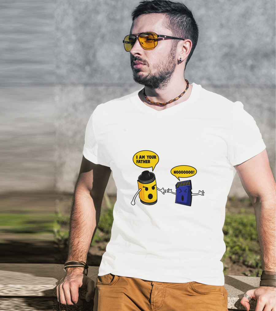 I Am Your Father Nooooooo Photography Film SD Card T-Shirt