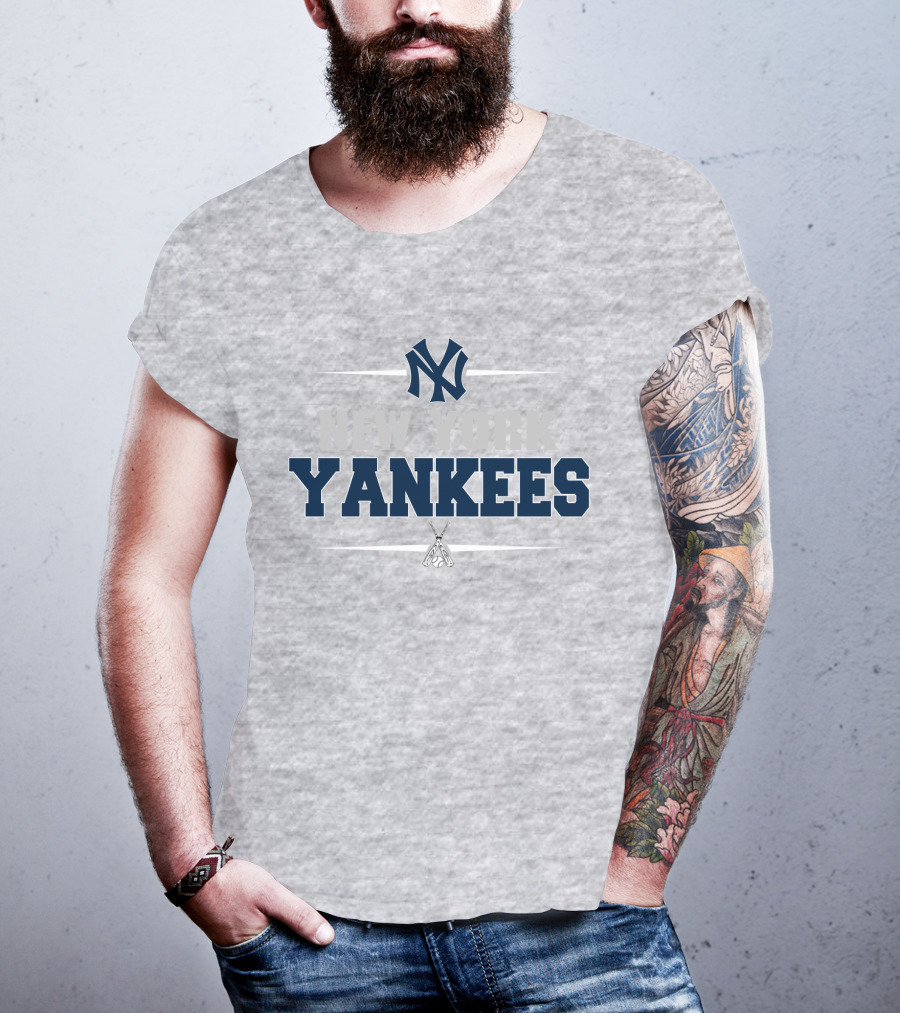 New York Yankees Ny Logo With Baseball Bats T-Shirt