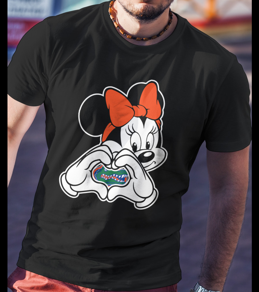 Florida Gators Minnie Mouse Heart Hands T-Shirt
