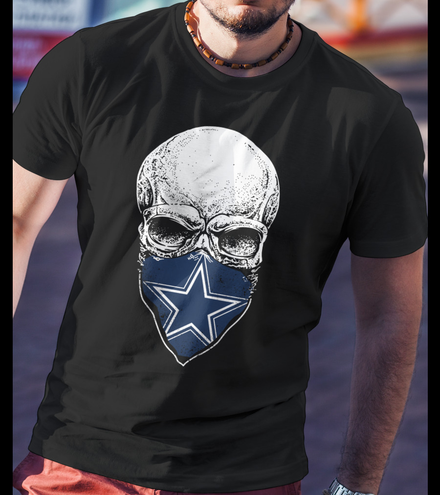 Cowboys Nation Skull Star Fan Pride T-Shirt