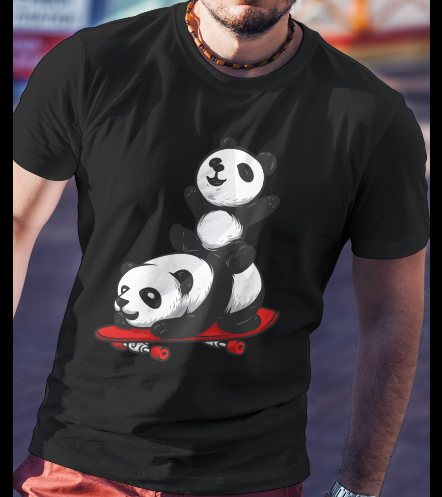 Camp Mau Panda Skateboarding Adventure T-Shirt