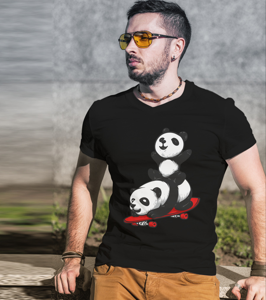 Camp Mau Panda Skateboarding Adventure T-Shirt