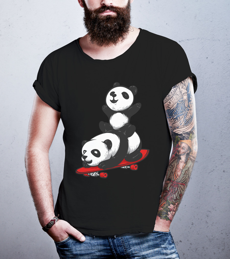 Camp Mau Panda Skateboarding Adventure T-Shirt