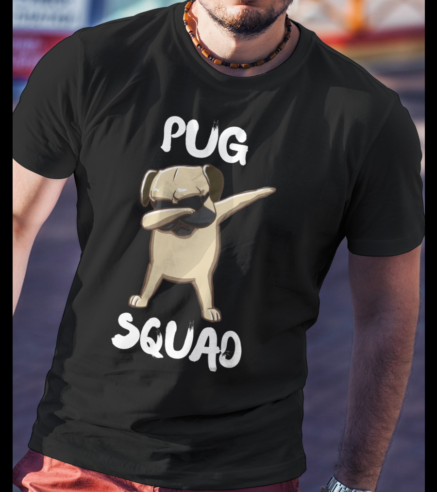 Pug Squad Dabbing Funny Pug T-Shirt