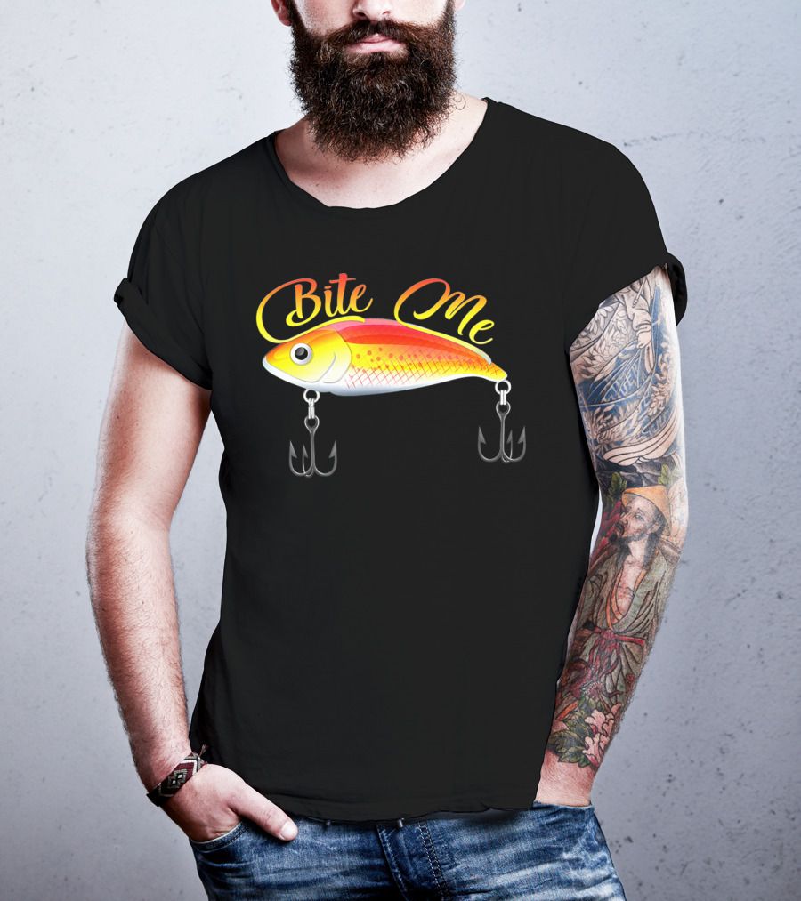 Bite Me Fishing Lure Hooks T-Shirt