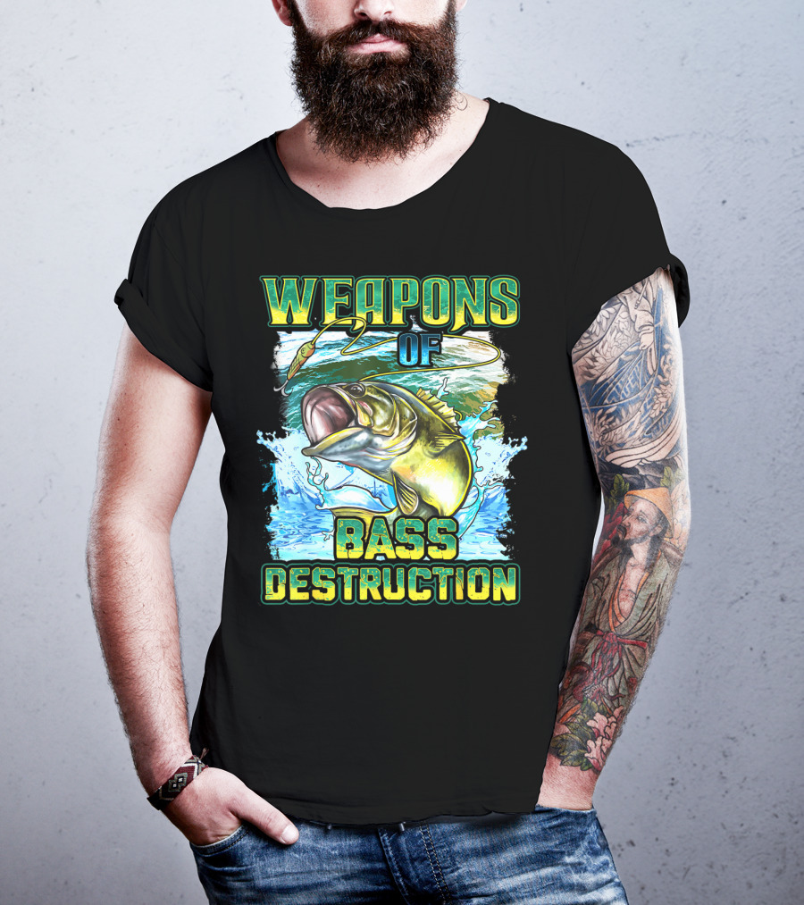 Weapons Of Bass Destruction Fisherman Bass Fishing T-Shirt