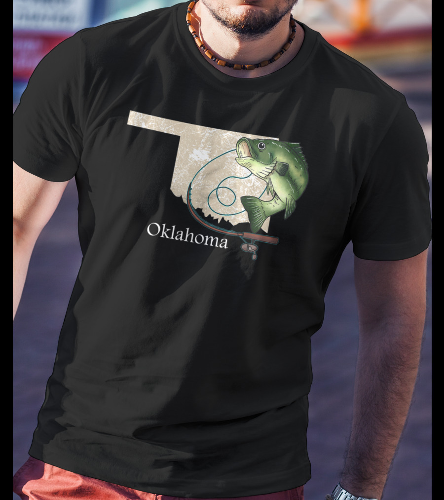 Oklahoma Fishing Fisherman Funny Fish Gear T-Shirt
