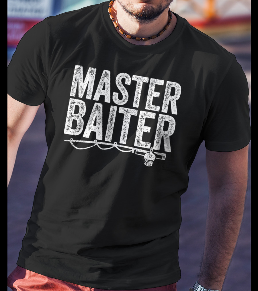 MASTER BAITER Funny Fishing Fish Mens T-Shirt