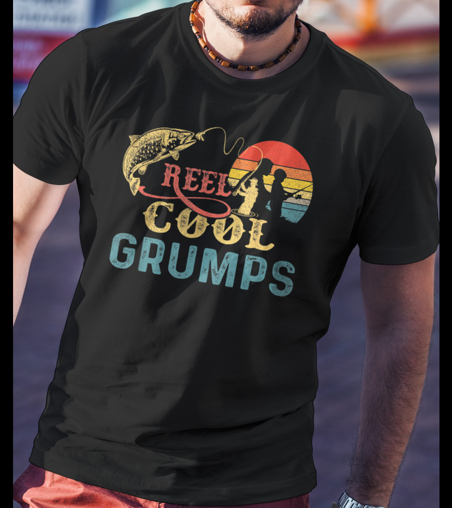 Reel Cool Grumps Vintage Fishing Nature Lovers T-Shirt