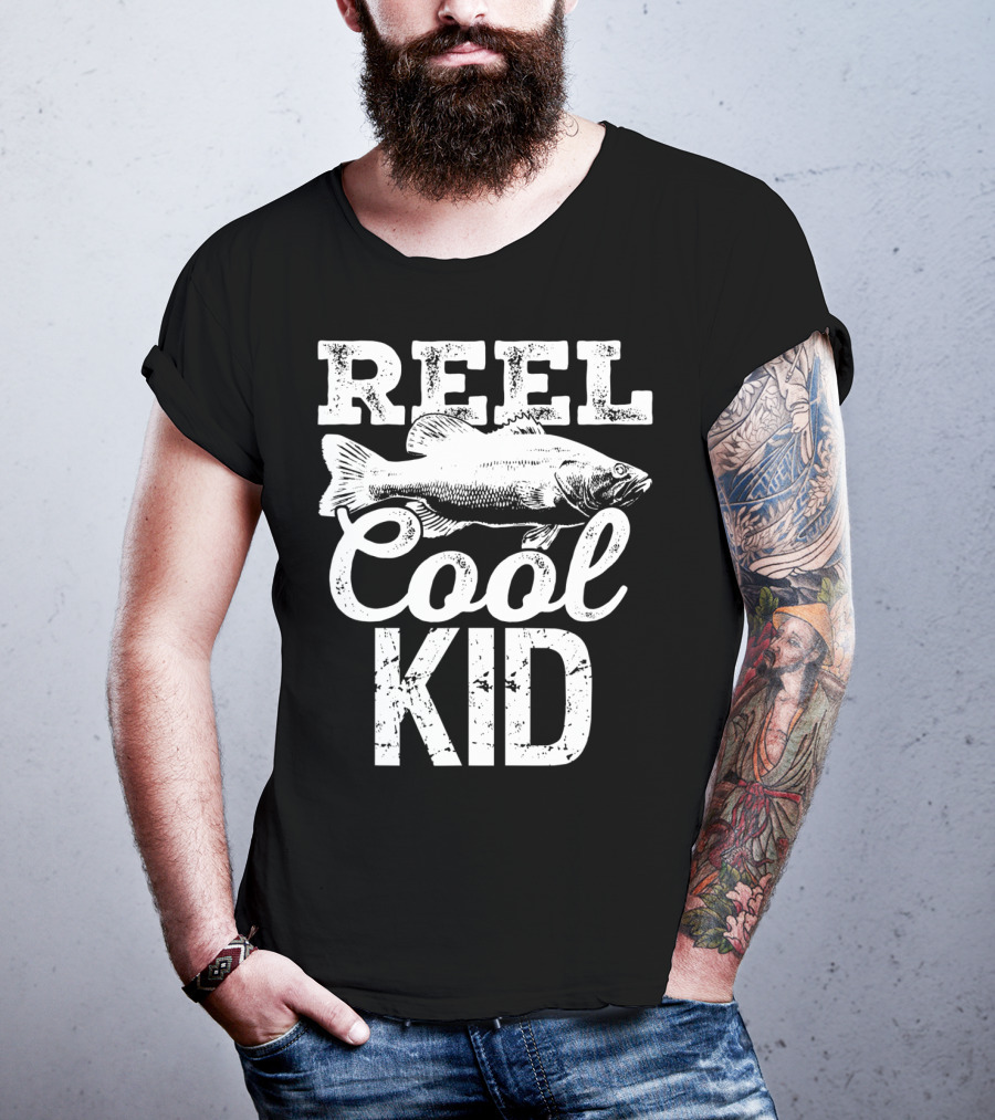 Reel Cool Kid Fishing Outdoor Angler T-Shirt