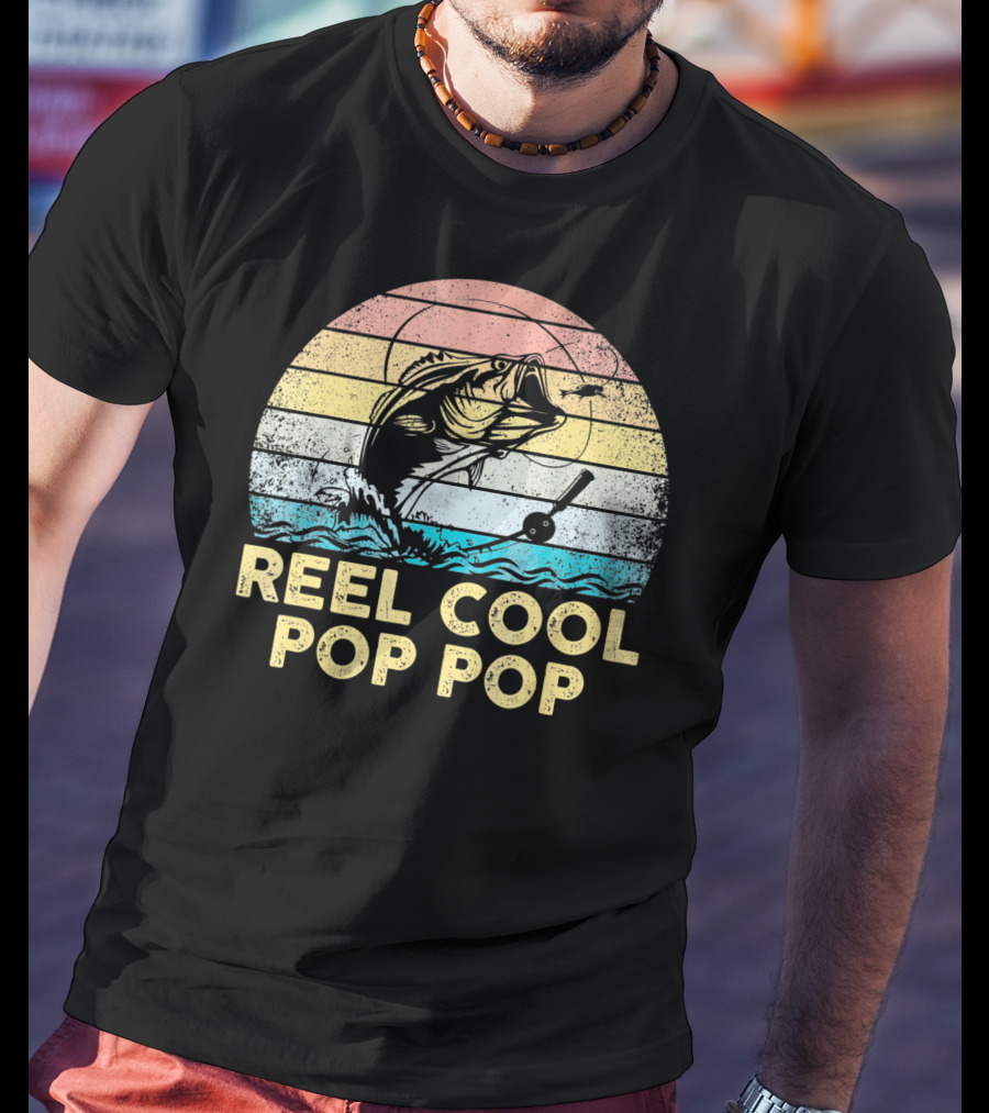 Reel Cool Pop Pop Retro Vintage Fishing Reel T-Shirt