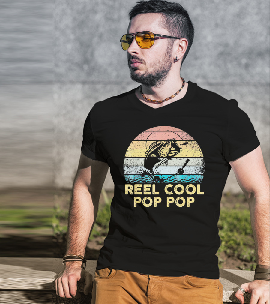 Reel Cool Pop Pop Retro Vintage Fishing Reel T-Shirt