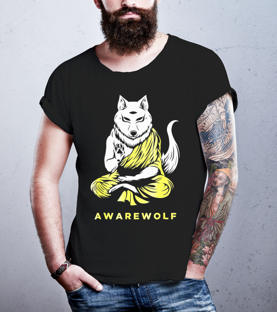 AWAREWOLF Best Yoga And Werewolf Lover T-Shirt