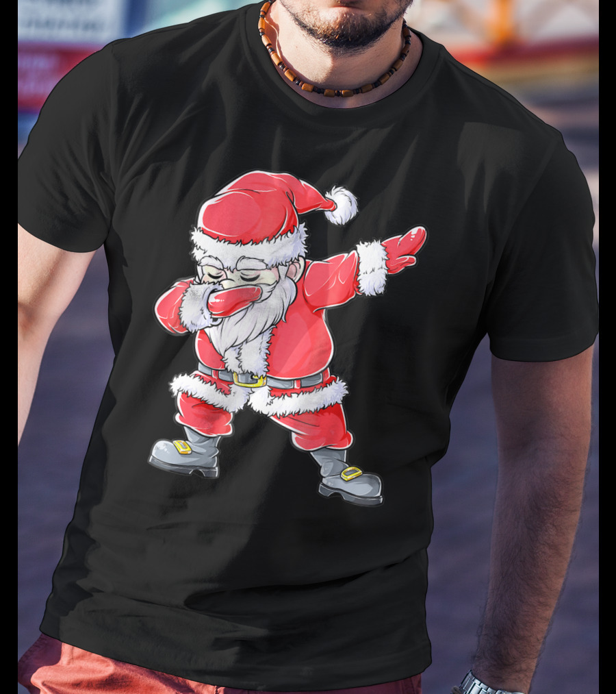 Christmas Santa Dabbing Kids Girls T-Shirt