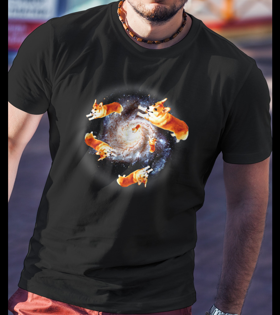 Corgi Galaxy Funny For Girls Space Dogs T-Shirt