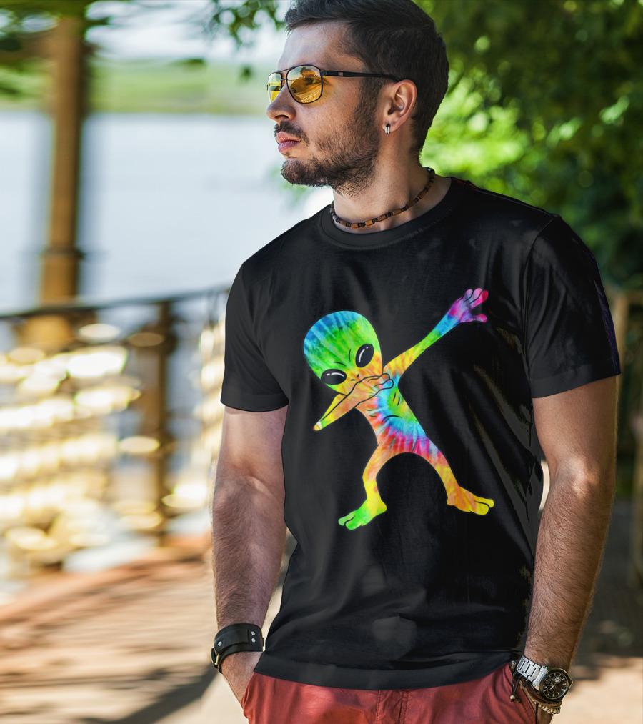 Tie Dye Dabbing Alien T-Shirt